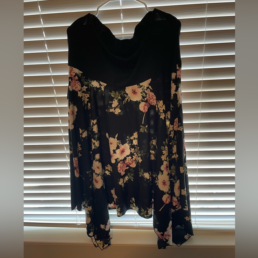 SHEIN strapless floral dress